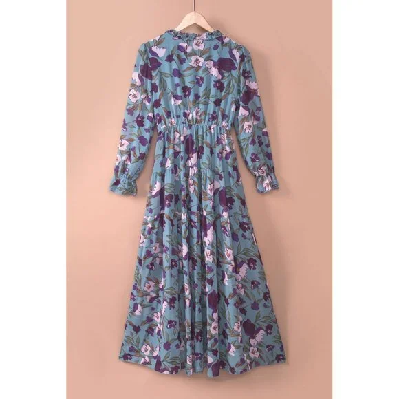 Wild Lotus Ruffle Tiered Maxi Dress - Picture 9 of 16